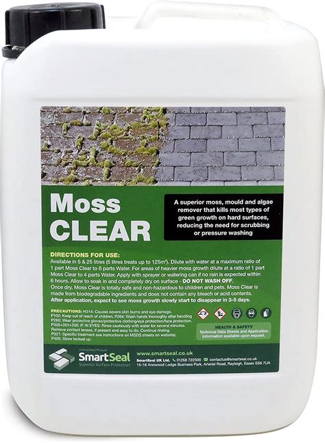 Moss killer for roof. Labels / SDS. Shake well before using. Mix one part with 19 parts water (6.8 oz in 1 gallon of water). Apply mixed solution at 0.8-2.5 gallons per 100 ft 2 (10-30 fl. oz./yard 2 ). For moss thicker than one inch use the higher rate. If moss is dry, thoroughly wet moss with water before treating. Take care to avoid spray or runoff onto desirable ... 