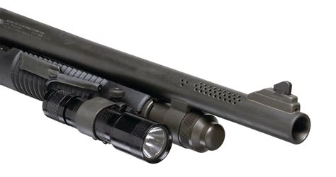 Mossberg 500 light mount. Streamlight TL Racker Mossberg 500/590 Shotgun Forend Light (69600) is an all-in-one integrated shotgun forend light and the white LED produces 1,000 lumens. It features a sleek design that eliminates the need for remote cords and reduces snag hazards. Ideal for shotgun breaching, close-quarter operations, or elevating your home defense options. 