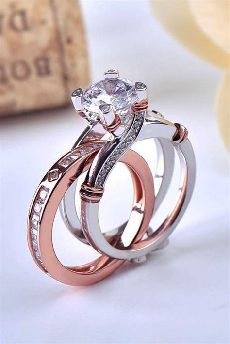 Most beautiful wedding rings. 28-Jan-2024 ... For instance, a rose gold wedding band with a champagne diamond center stone surrounded by a halo of white diamond. A beauty to look at that at ... 