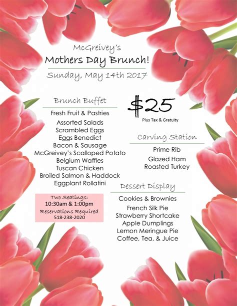 Mother’s Day restaurant specials in the Capital Region