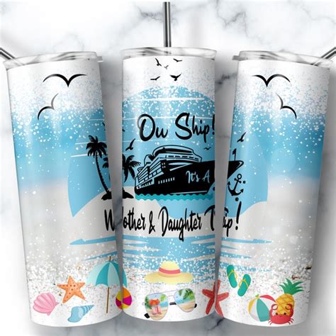 Mother Daughter Trip 20oz Skinny Tumbler Sublimation Wrap