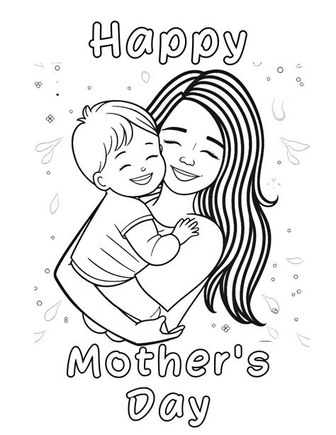 Mother Day Coloring Shee