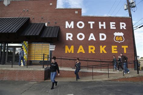 Mother road market. Mother Road Market. About two miles west of Tally’s, another delicious spot for a bite along Route 66 in Tulsa is the Mother Road Market. Just south of the Mother Road on Lewis Avenue, Tulsa’s first food hall brings more than 20 local eateries and breweries under one roof. Stop by to sample a wide range of dishes from rice bowls to ramen ... 