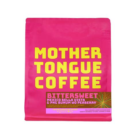 Mother tongue coffee. Mother Tongue. After roasting for coffee’s biggest names and winning the US Cup Tasters Championship, Jen Apodaca set out to launch Mother Tongue Coffee in 2019. With an equal emphasis on how coffee tastes and how it makes you feel, the Oakland, California-based roaster builds relationships based on mutual values of creating sustainable ... 