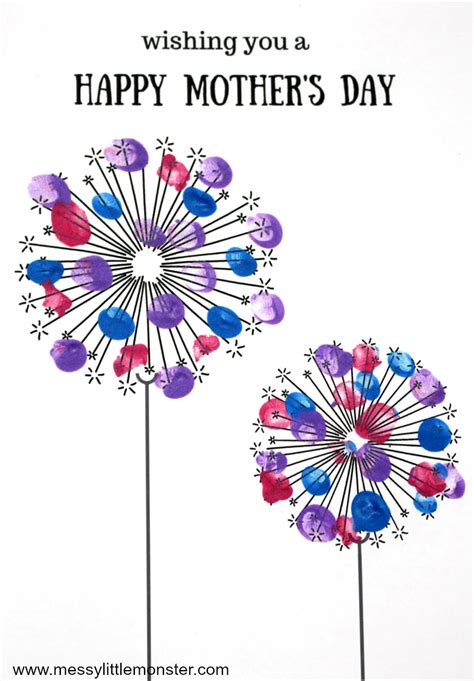 Mothers Day Card Printable - A fingerprint keepsake for ...