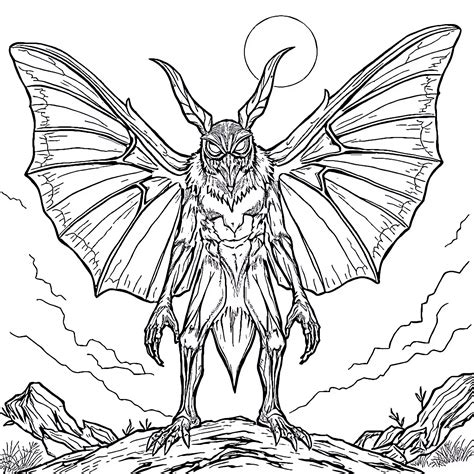 Mothman Coloring Pages