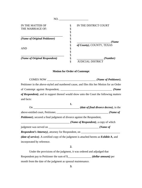 Motion for Contempt Texas Form Complete with ease airSlate SignNow