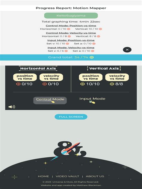 Motion mapper.  Play now! Explore motion by matching position, velocity, ...