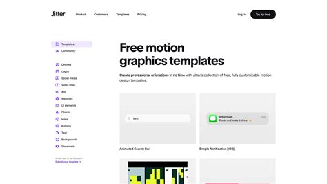 Motion theme free.  Create professional animations in no time with Jitter...