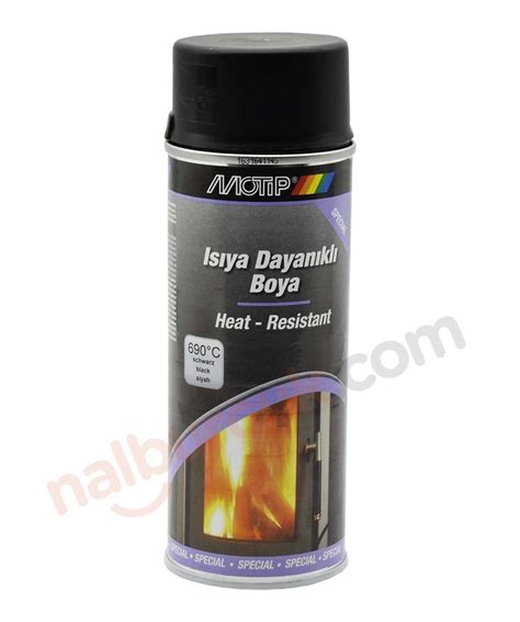 Motip Isıya Dayanıklı Sprey Boya Siyah Black 690 C Çiçeksepeti. 