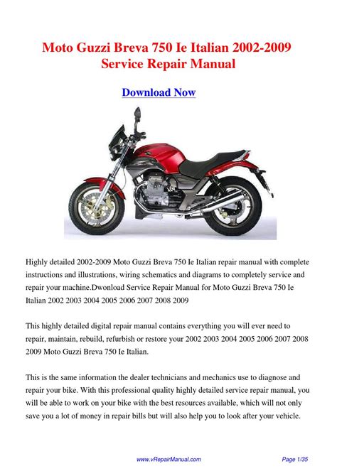 Moto guzzi breva 750 workshop repair manual 2004. - Manual del motor de 110cc lifan.