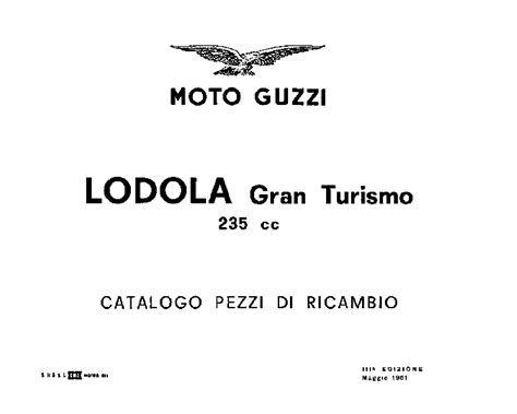 Moto guzzi lodola 235 gt parts manual catalog download 1961. - Therapie lebensbedrohlicher zustände bei säuglingen und kleinkindern..