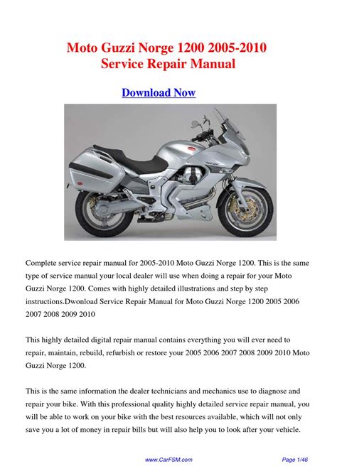 Moto guzzi norge 1200 complete workshop repair manual. - Mori seiki manual lathe for sale.