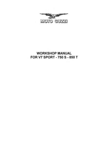 Moto guzzi v7 sport 750s 850t workshop service repair manual. - Hyundai tiburon manual de reparacion anti frenos.