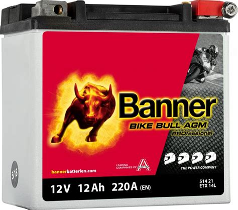 Motobaterie Banner Bike Bull AGM PRO 51421 / BETX 14L, 12Ah, …