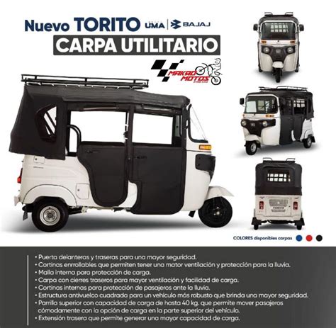 Motocarro Torito Utilitario - Motos Bajaj TuCarro