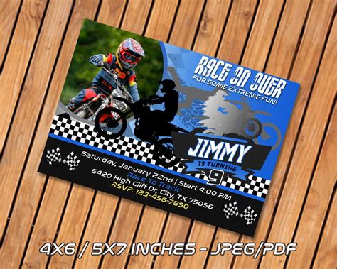 Motocross Invitation Template