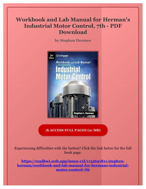 Motor And Control Workbook Manual Industrial Lab
