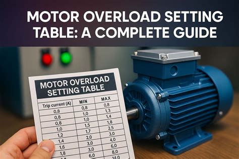 Motor overload setting calculation.  This comprehensive guide provides...