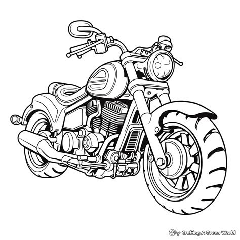 Motorcycle Coloring Pages Printable