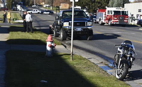 UPDATE: Billings Police Sgt. Jeff Stovall says a 38-year-old man was killed in the motorcycle crash on Broadwater Avenue Tuesday afternoon. At this time, it is believed that the driver lost control of the motorcycle before he crashed. The westbound lane of Broadwater Avenue will remain closed for several hours while police investigate the crash.. 