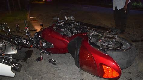 Motorcycle accident last night.  The accident involved a motorcycle an...
