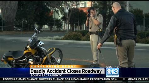 April 27, 2023 10:13 AM. A motorcyclist was killed in a crash with another vehicle Thursday morning on Fruitridge Road in unincorporated south Sacramento, authorities said. A vehicle making a left ...