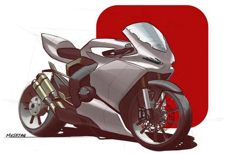 Motorcycle design sketch