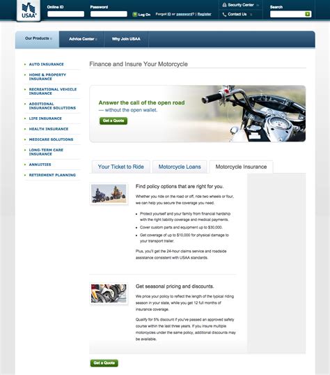USAA Motorcycle & ATV Insurance offers the following benefits to its customers: Local Agents: Perfect for people who prefer the personal touch of a local insurance agent. Digital Claims Reporting: Never fax or mail a document again. Mechanical / Auto Body Repair Network: Enjoy the competitive prices and peace of mind of having access to a ...