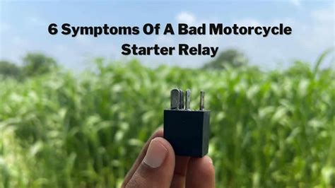 Motorcycle starter relay problems.  It&rsquo;s a black, round-shaped component that&rsquo;s hard to ...