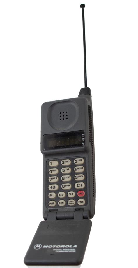 Motorola 1990 cell phone. The First Ever Portable Mobile Phone. In 1983 the world got the first ever portable mobile phone in the shape of the Motorola DynaTAC 8000X. It cost an eye-watering $4000 USD and was a huge status symbol at the time. Two years later the first mobile phone call on UK soil was made, the then Vodafone Chairman Sir Ernest Harrison, the lucky recipient. 