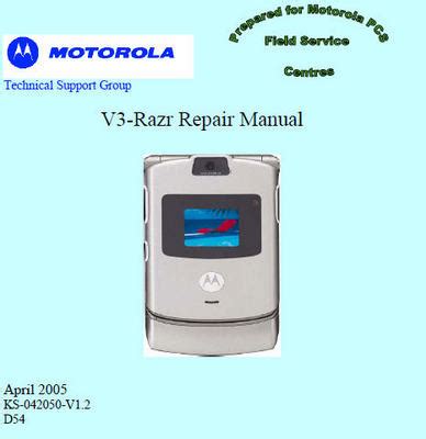 Motorola v3 razr cellphone repair service manual. - Winfax lite users guide version 30.