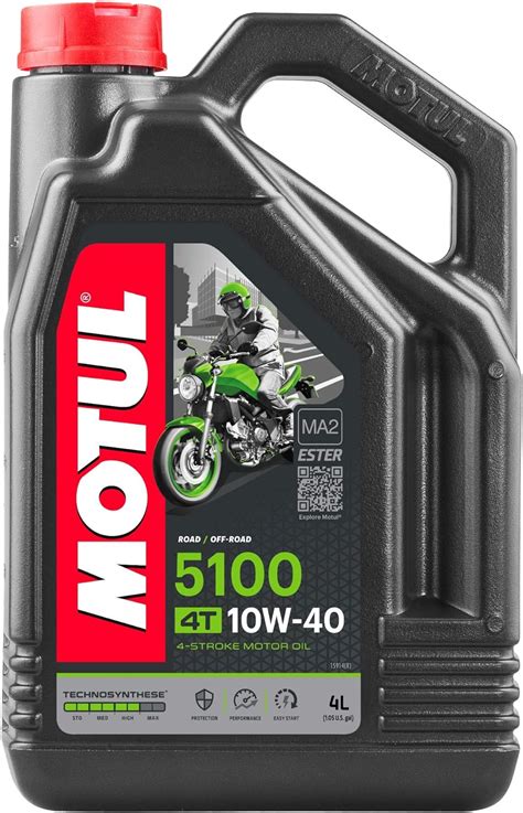 Motul 5100 10W-40 4T Synthetic Blend Engine Oil, 4-Liters