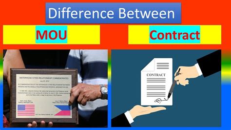 Mou vs contract. Key Difference - MOU vs Contract . Mind a MOU, mind a szerződés két módja annak, hogy megállapodásra jussanak. A megállapodások az üzleti és a személyes tranzakciókban széles körben megtalálhatók, és érvényességet és megkülönböztető feltételeket biztosítanak, amelyek alapján egy adott feladatot be kell fejezni. 