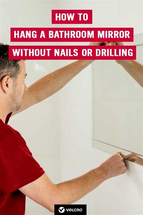 Mount a mirror in the bathroom without drilling holes