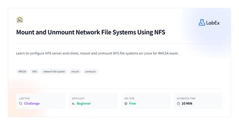 Mount and unmount network file systems using nfs.  As a Linux system administrator fo...