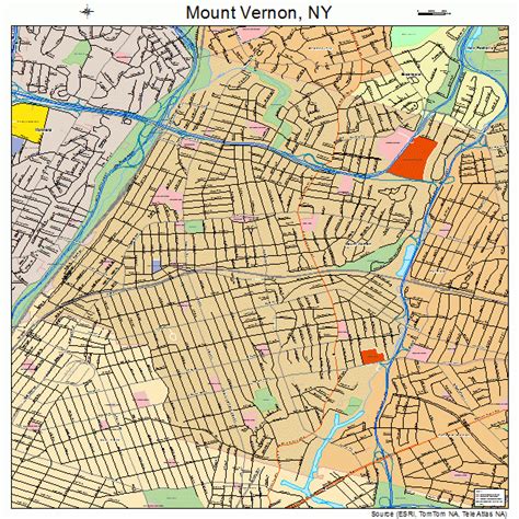 Mount vernon ny map.  The main route is red, while the alternative route...