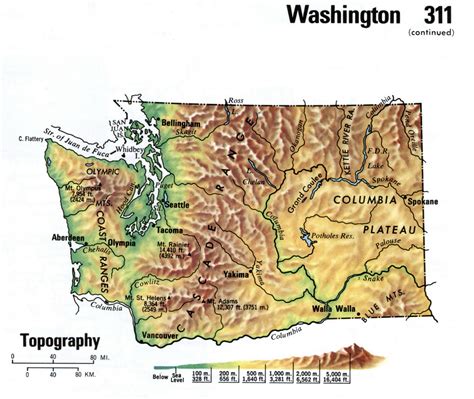 Mountain Elevations In Washington State