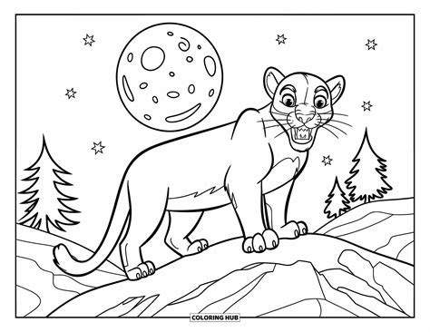 Mountain Lion Coloring Shee