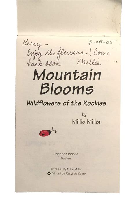 Mountain blooms wildflowers of the rockies pocket nature guides series. - Pierre drieu la rochelle will o the wisp read.