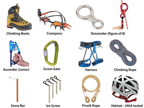 Mountain climbing tools name.  Having the right tools when mountaineering can be the differ...