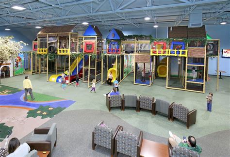 Mountain play lodge. What do you have to offer for kids at Mountain Play Lodge? We offer a plethora of indoor play equipment ranging from a miniature “Asheville”, complete with police station, doctors office and mini Biltmore house to a giant 3 part jungle gym complete with 6 different slides. We provide a great place for kids to work out all their energy! 