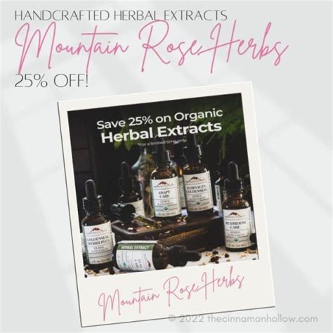 6 active coupon codes for Mountain Rose Herbs in May 2024. Save with MountainRoseHerbs.com discount codes. Get 30% off, 50% off, $25 off, free shipping …. 