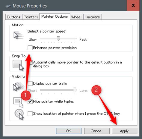 Mouse acceleration windows 10.  With this feature disabled, the mouse po...