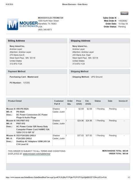 Mouser com cart.  View order history Track order status Build project lists Check prod...