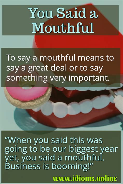 Mouthfuls - Idioms by The Free Dictionary