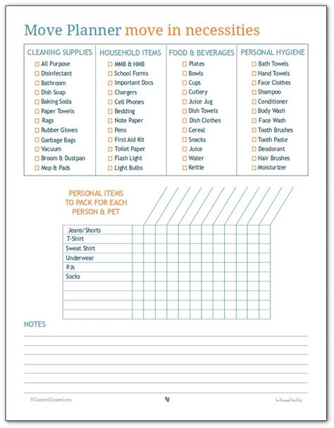 Move Planner Printables to Help Make Your Move Easier