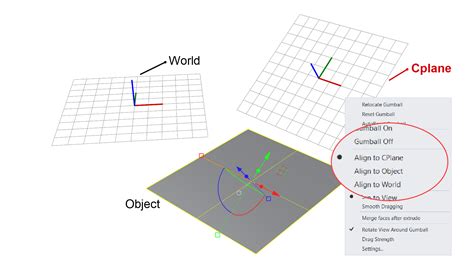 Move object to cplane rhino.  Nudge To move objects small A CPlane (construc...