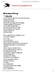 Movement Song by Audre Lorde Poetry Foundation