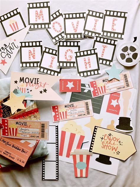 Movie Night Printables Printable bundle Movie night printables